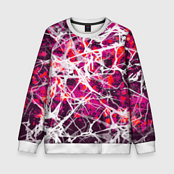 Свитшот детский Абстракция - черная вдова, цвет: 3D-белый