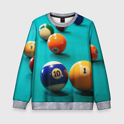 Свитшот детский Бильярдные шары, цвет: 3D-меланж