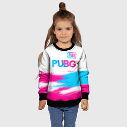 Свитшот детский PUBG neon gradient style посередине, цвет: 3D-черный — фото 2