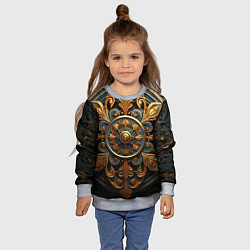 Свитшот детский Круглый орнамент в викингском стиле, цвет: 3D-меланж — фото 2