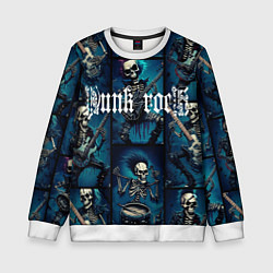 Детский свитшот Punk rock от скелетов