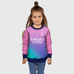 Свитшот детский ФК Милан форма 23-24 третья, цвет: 3D-синий — фото 2