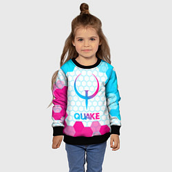 Свитшот детский Quake neon gradient style, цвет: 3D-черный — фото 2