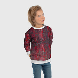Свитшот детский Красный металл модерн, цвет: 3D-белый — фото 2
