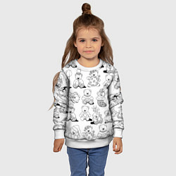 Свитшот детский Семья игрушечных мишек в костюмах, цвет: 3D-белый — фото 2