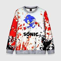 Свитшот детский Sonic краски абстрактные, цвет: 3D-меланж