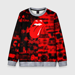 Свитшот детский Rolling Stones logo групп, цвет: 3D-меланж