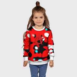 Свитшот детский Анархия красные краски, цвет: 3D-белый — фото 2