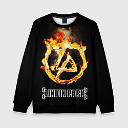 Свитшот детский Linkin Park - fire logo, цвет: 3D-черный