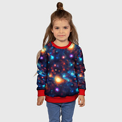 Свитшот детский Бесконечность звезд, цвет: 3D-красный — фото 2