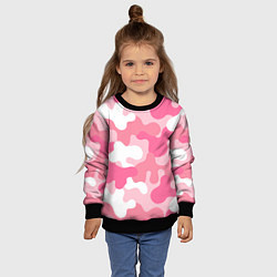 Свитшот детский Камуфляж розовый, цвет: 3D-черный — фото 2