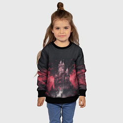 Свитшот детский Готический замок, цвет: 3D-черный — фото 2