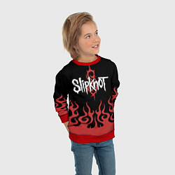 Свитшот детский Slipknot в огне, цвет: 3D-красный — фото 2