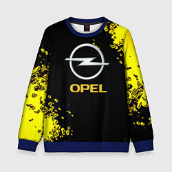 Свитшот детский Opel желтые краски, цвет: 3D-синий