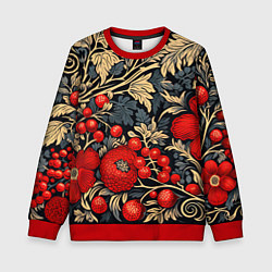 Детский свитшот Новогодние ягодки и узоры