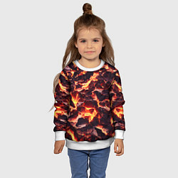 Свитшот детский Бурлящая лава, цвет: 3D-белый — фото 2