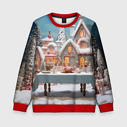 Детский свитшот Снежный день в городе