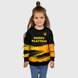 Свитшот детский Poppy Playtime - gold gradient посередине, цвет: 3D-черный — фото 2