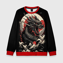 Свитшот детский Дракон вечности символ года, цвет: 3D-красный