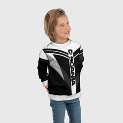 Свитшот детский Scania логотип на абстрактном фоне, цвет: 3D-белый — фото 2