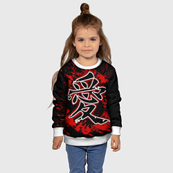 Свитшот детский Иероглиф любовь, цвет: 3D-белый — фото 2