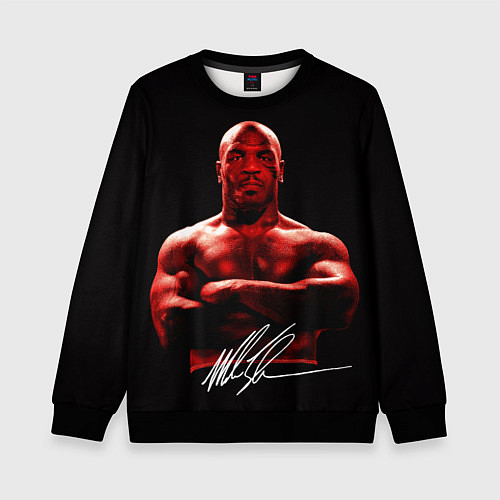 Детский свитшот Майк Тайсон боксёр профессионал / 3D-Черный – фото 1