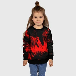 Свитшот детский Красное пламя, цвет: 3D-черный — фото 2