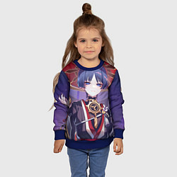Свитшот детский Genshin Impact Scaramouche, цвет: 3D-синий — фото 2