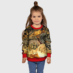 Свитшот детский Золото цифровой эры, цвет: 3D-красный — фото 2
