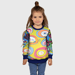 Свитшот детский Хиппи арт, цвет: 3D-синий — фото 2