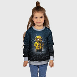 Свитшот детский Медведь зимой, цвет: 3D-меланж — фото 2