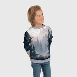 Свитшот детский Anime forest, цвет: 3D-меланж — фото 2