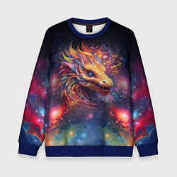 Свитшот детский Космический дракон - символ года, цвет: 3D-синий