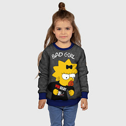 Свитшот детский Bad girl Мэгги, цвет: 3D-синий — фото 2