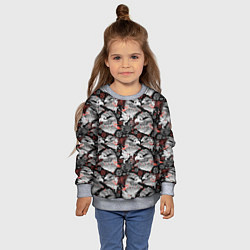 Свитшот детский Портреты орлов, цвет: 3D-меланж — фото 2