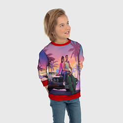 Свитшот детский Люсия с парнем gta 6, цвет: 3D-красный — фото 2
