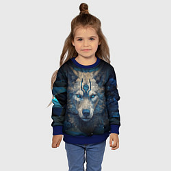 Свитшот детский Fantasy wolf, цвет: 3D-синий — фото 2