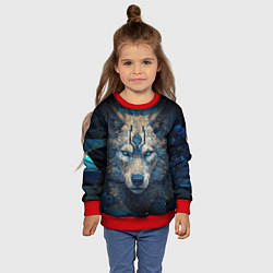 Свитшот детский Fantasy wolf, цвет: 3D-красный — фото 2