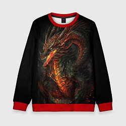 Свитшот детский Красный древесный дракон, цвет: 3D-красный