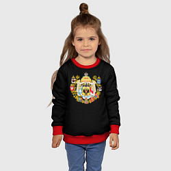 Свитшот детский Россия герб славянский, цвет: 3D-красный — фото 2