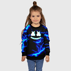 Свитшот детский Маршмэллоу шторм, цвет: 3D-черный — фото 2