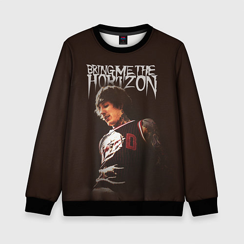 Детский свитшот Oli Sykes - Bring Me the Horizon / 3D-Черный – фото 1