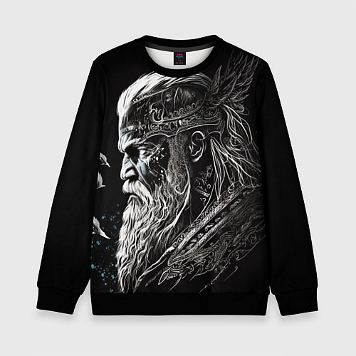 Детский свитшот Лидер викингов / 3D-Черный – фото 1