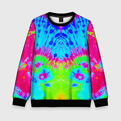 Свитшот детский Tie-Dye abstraction, цвет: 3D-черный