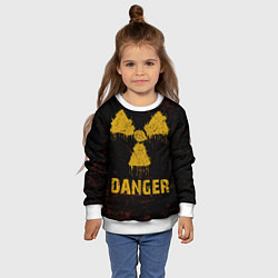 Свитшот детский Опасный человек радиация, цвет: 3D-белый — фото 2
