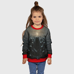 Свитшот детский Пилигримы в балахонах, цвет: 3D-красный — фото 2