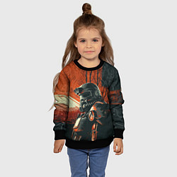 Свитшот детский Боец из братства стали, цвет: 3D-черный — фото 2