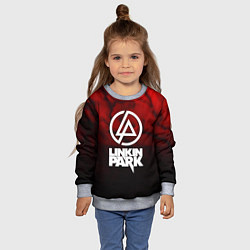 Свитшот детский Linkin park strom честер, цвет: 3D-меланж — фото 2