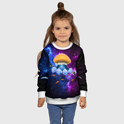 Свитшот детский Space mushroom, цвет: 3D-белый — фото 2