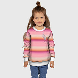Свитшот детский Рука-Вещь: текстура свитера Энид из сериала Уэнсде, цвет: 3D-белый — фото 2